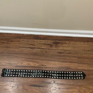 Vintage woman pvc studded belt